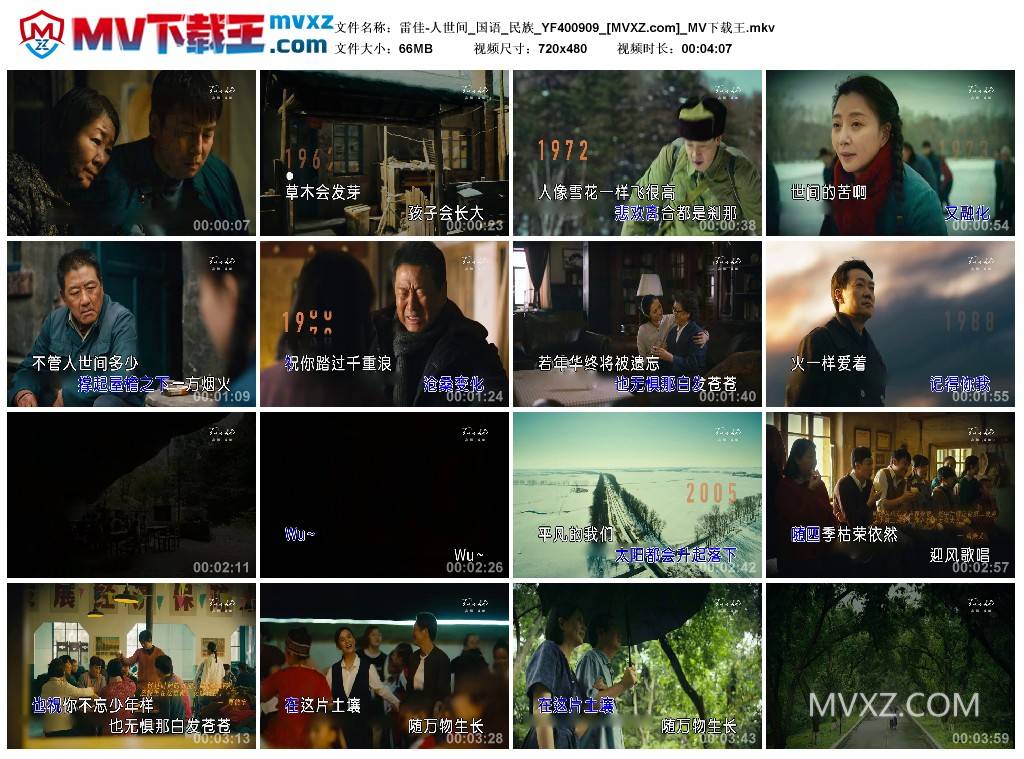 雷佳-人世间_国语_民族_YF400909